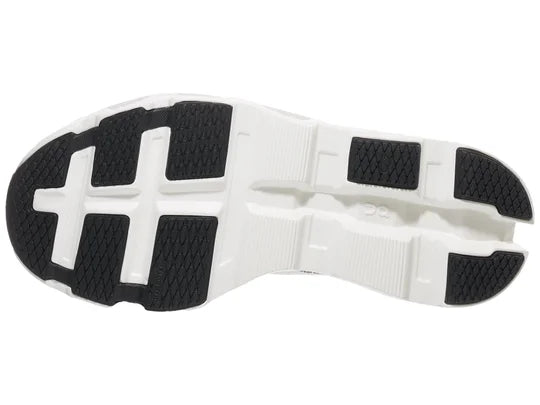 Women's On Cloudmonster 2. White upper. White midsole. Bottom view.