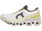 Women's On Cloudmonster 2. White upper. White midsole. Lateral view.