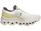 Women's On Cloudmonster 2. White upper. White midsole. Medial view.