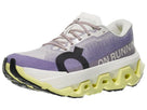 Women's On Running. Cloudmonster 3 Hyper. Light Blue upper. White midsole. Lateral view.
