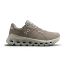 Women's On Cloudrunner 2 WP. Tan upper. Light Grey midsole. Lateral view.