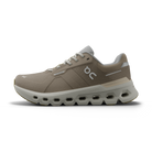Women's On Cloudrunner 2 WP. Tan upper. Light Grey midsole. Medial view.