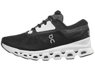 Women's On Cloudstratus 3. Black upper. White midsole. Lateral view.