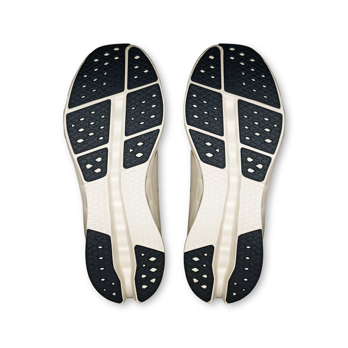 Women's On Clousurfer 2. Cream upper. White midsole. Bottom view.