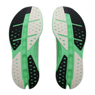 Women's On Cloudsurfer Max. White/Green upper. Green midsole. Bottom view.