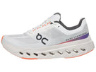 Women's On Running Cloudsurfer Next. White upper. White midsole. Lateral view.