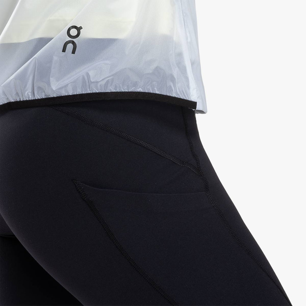 Women's On Running Performance Winter Tights. Black. Pocket closeup.