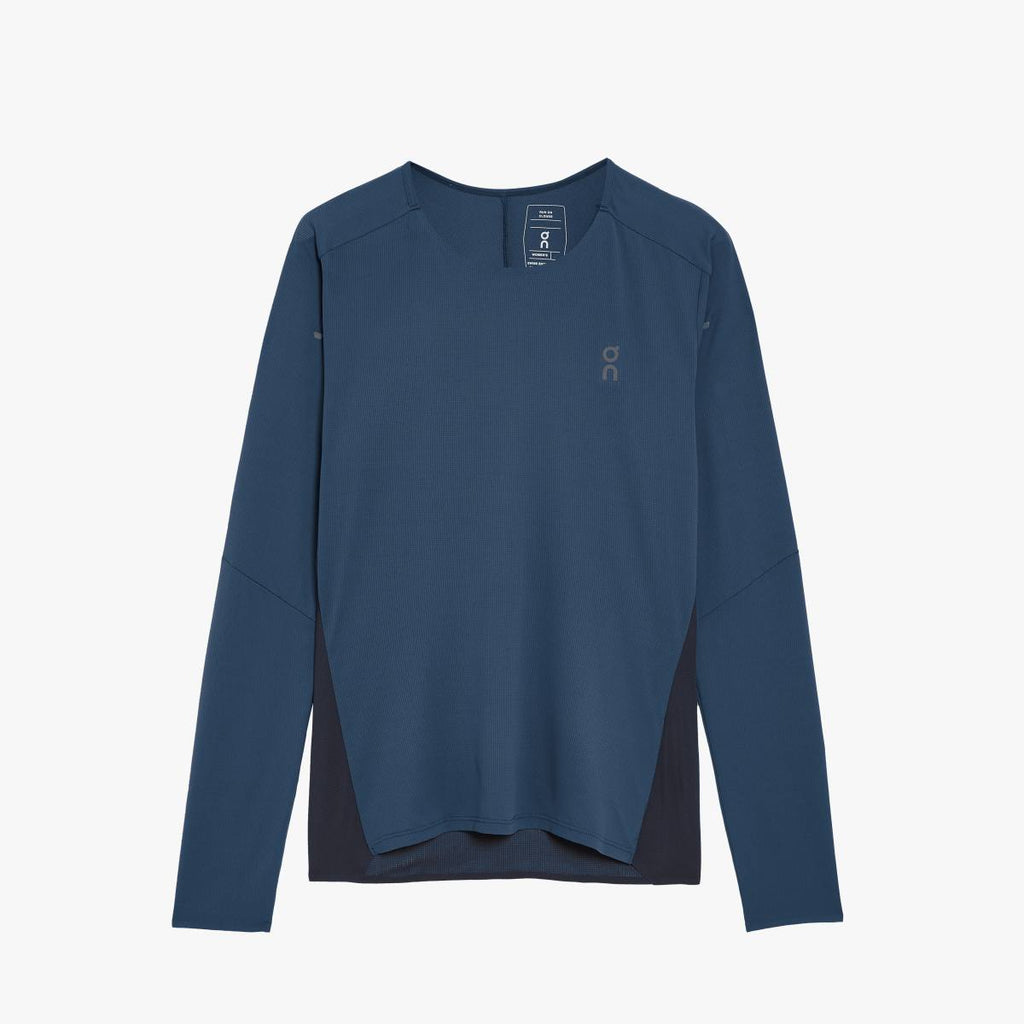 Women's On Running Performance Long-T. Dark Blue. Front view.