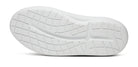 Women's Oofos. Club+. White upper. White midsole. Bottom view.