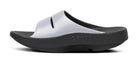 Women's Oofos OOahh Luxe Slide Lavender Bliss medial view