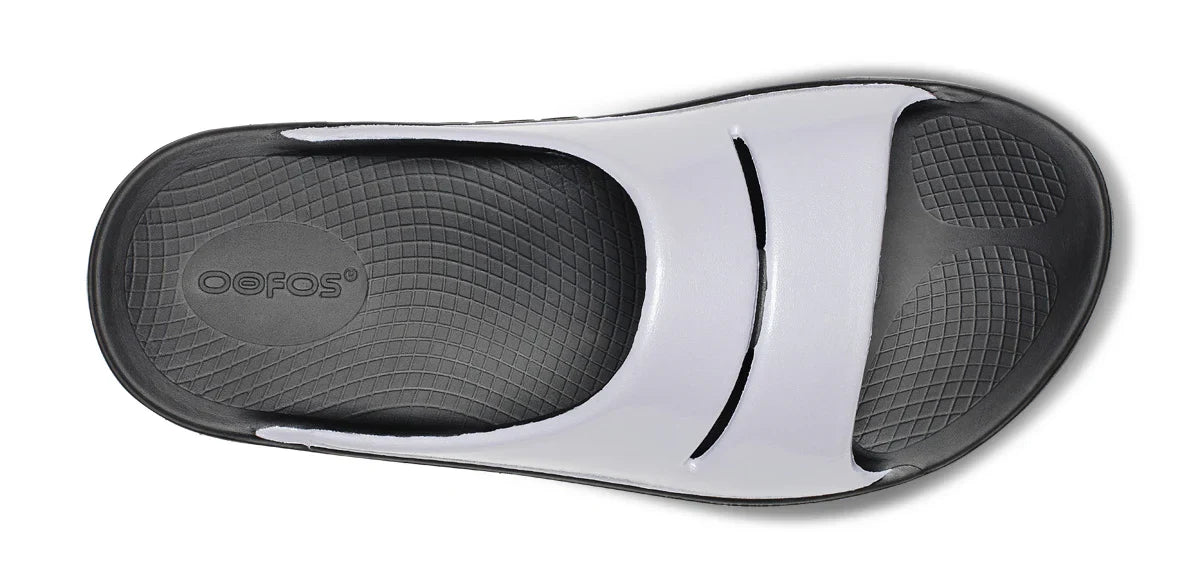 Women's Oofos OOahh Luxe Slide Lavender Bliss top view