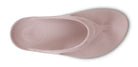 Women's OOFOS OOlala Sandal in Stardust. Pink. Top view.