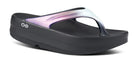 Women's OOFOS OOmega OOlala Luxe Sandal in Calypso. Lateral view.