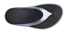 Women's OOFOS OOmega OOlala Luxe Sandal in Calypso. Top view.