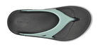OOFOS OOriginal Sport Sandal in Oasis. Light green upper and black midsole. Top view.