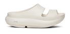 Women's Oofos Ooyea PLUS. Off White. Lateral view.