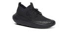 Women's Oofos Roam Ripstop. Black upper. Black midsole. Lateral view.
