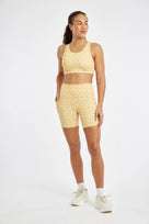 Oiselle Pockito 6" Shorts. Yellow.