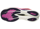 Women's Puma Deviate Nitro 4 Hyrox. Pink upper. Pink/White midsole. Bottom view.