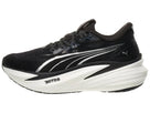 Women's PUMA MagMax Nitro 2. Black upper. White midsole. Lateral view.