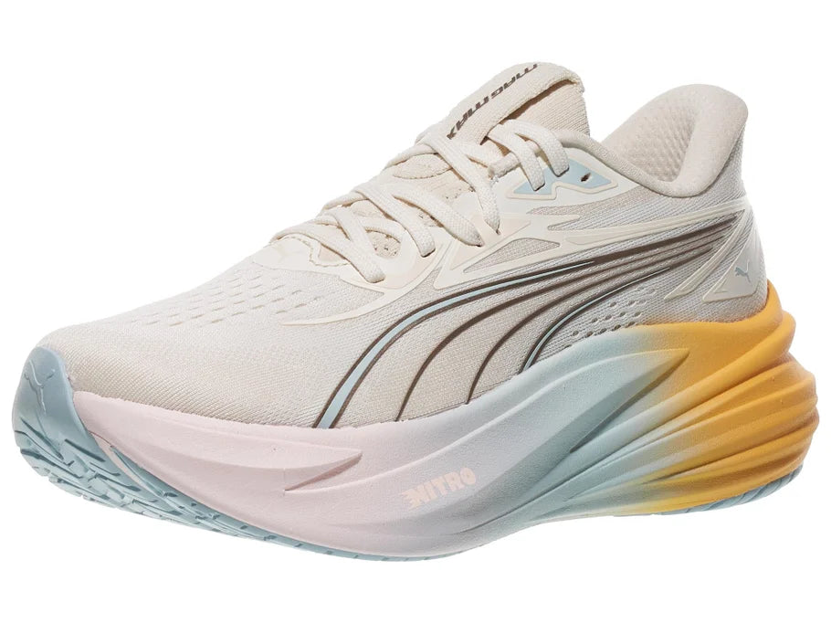 Women's PUMA MagMax Nitro 2 in Warm White/Leucite - lateral view