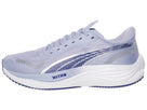 Women's Puma Velocity Nitro 3. Light Blue upper. White midsole. Lateral view.