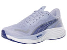 Women's Puma Velocity Nitro 3. Light Blue upper. White midsole. Lateral view.