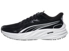 Women's Puma Velocity Nitro 4. Black upper. White midsole. Lateral view.