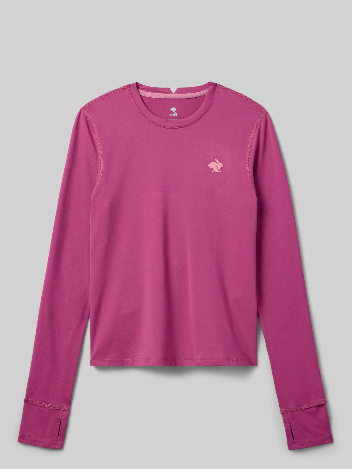 Women's rabbit EZ Tee LS Midweight. Pink.