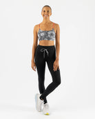 Women's rabbit EZ Tights High Rise. Black. Front view.