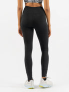 Women's rabbit EZ Tights High Rise. Black. Rear view.