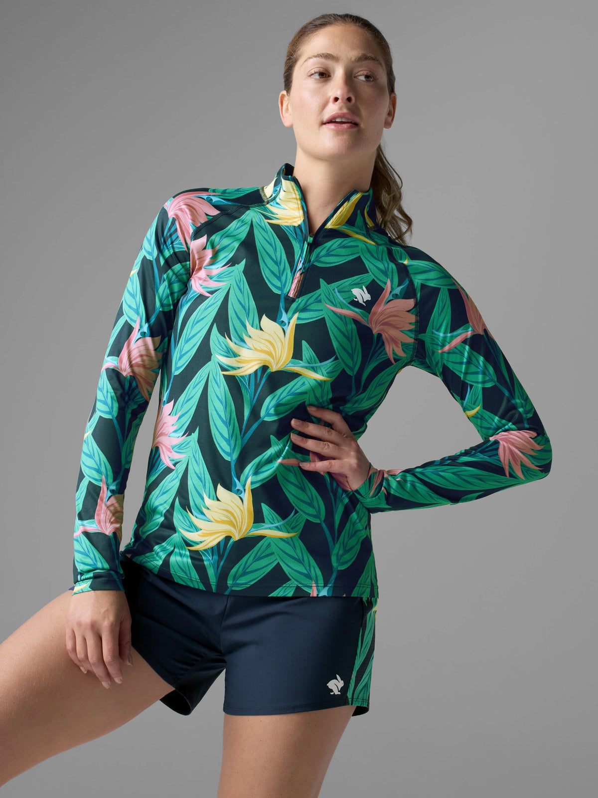 Women's rabbit EZ Zip. Floral pattern.