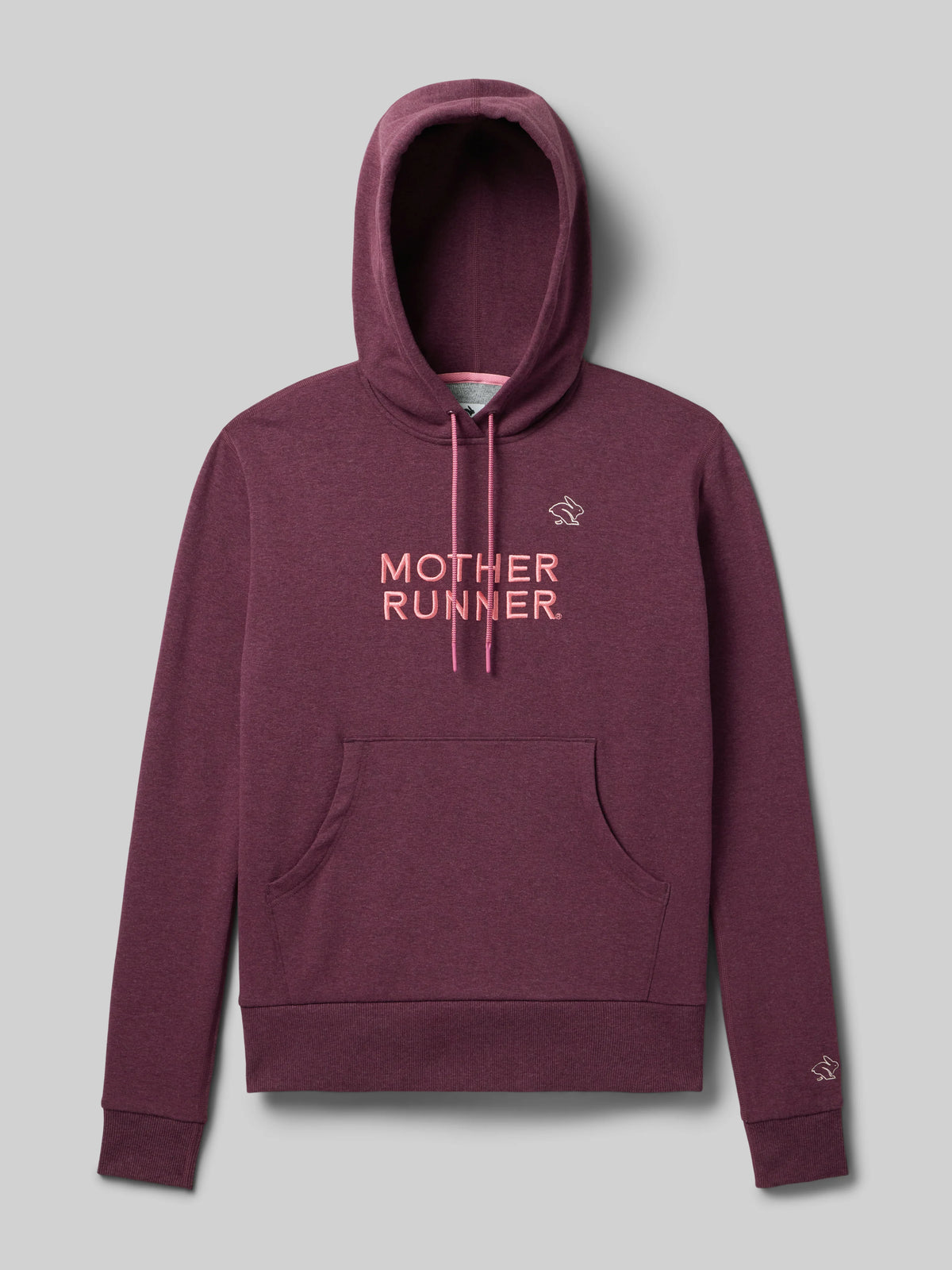 Women's Rabbit Go-To Hoodie- Mother Runner. Mauve colorway. Front view.
