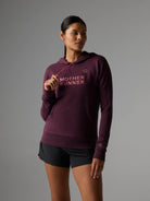 Women's Rabbit Go-To Hoodie- Mother Runner. Mauve colorway. Front view.