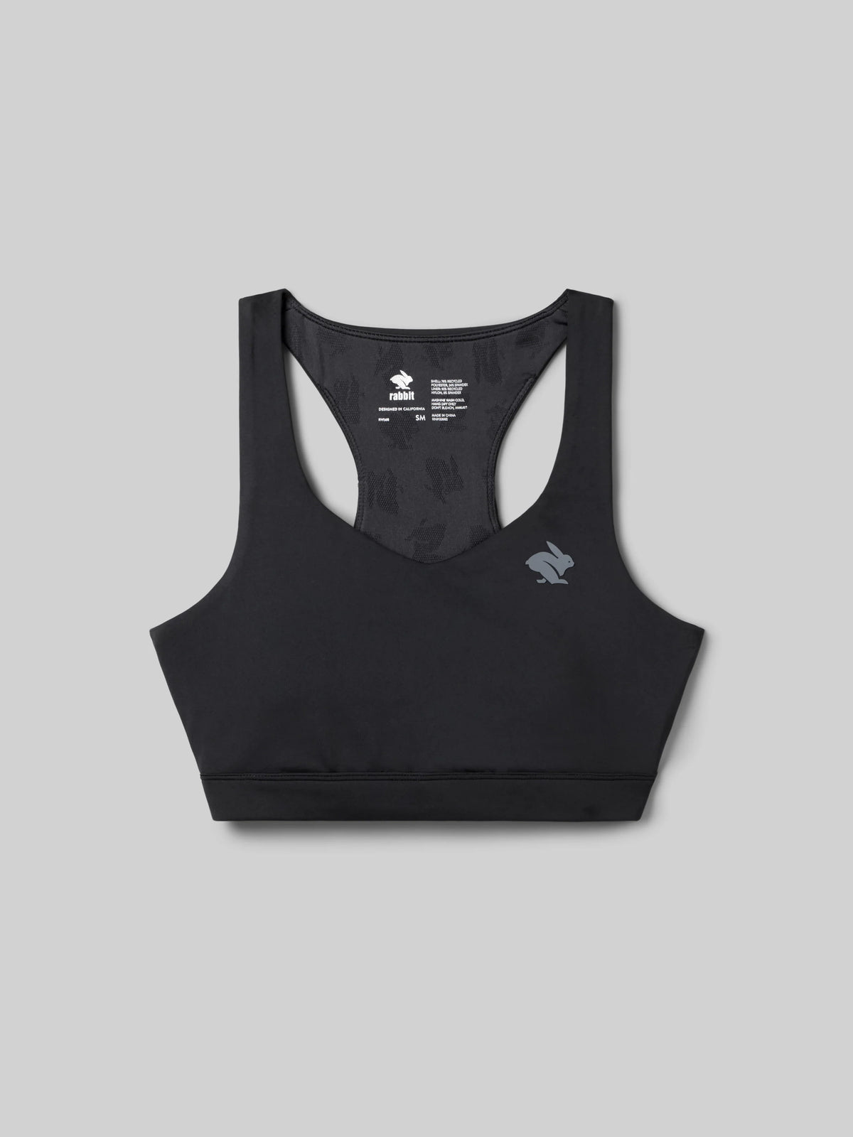 Women's rabbit Pocket Bra in Black