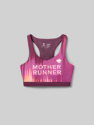 Women's rabbit Pocket Bra in Mauve Ikat Mother Runner, front view