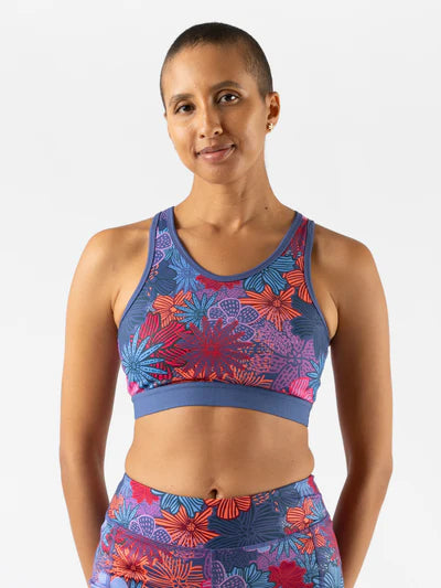 Women's rabbit Utilibra-vo. Floral print. Front view.