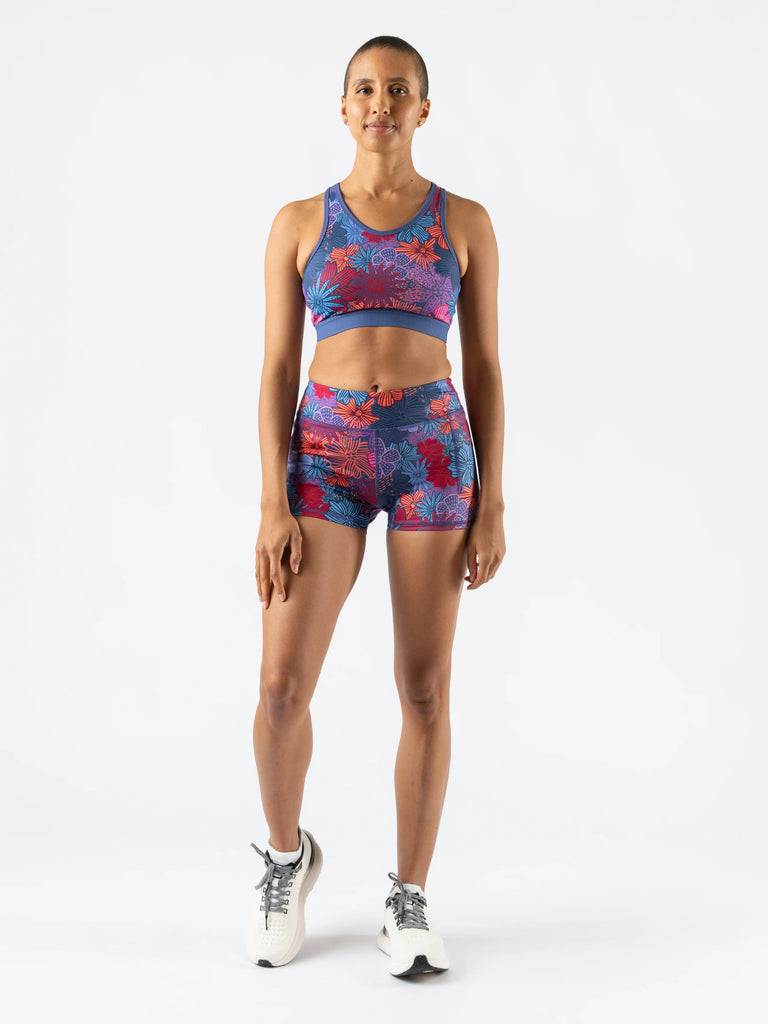 Women's rabbit Utilibra-vo. Floral print. Front view.