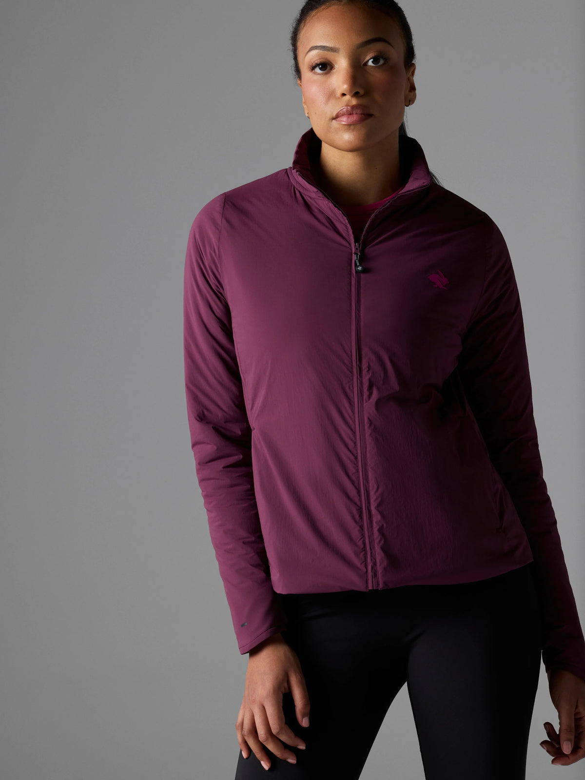Women's rabbit Warm Up n' Go Jacket. Purple.