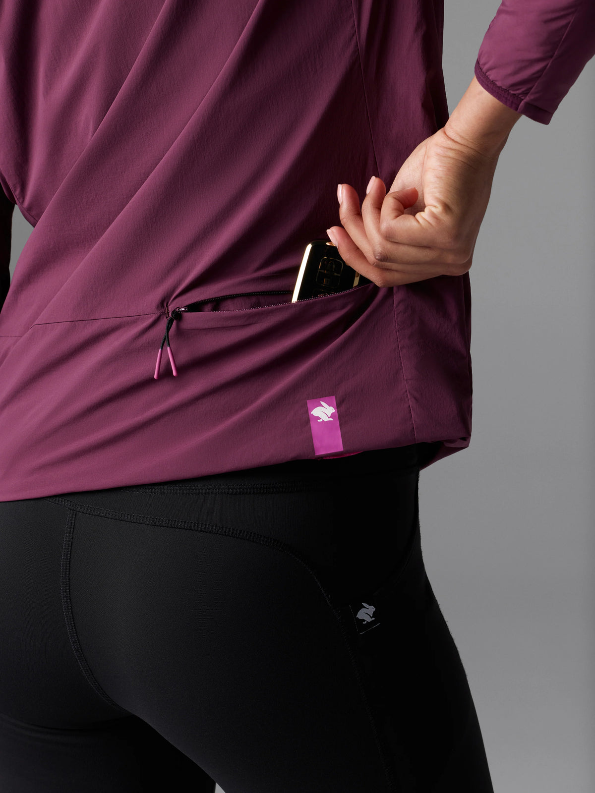 Women's rabbit Warm Up n' Go Jacket. Purple.