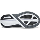 Women's Saucony Echelon 9. Black upper. White midsole. Bottom view.