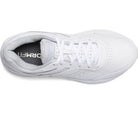 Women's Saucony Echelon Walker 3 in White, top view.