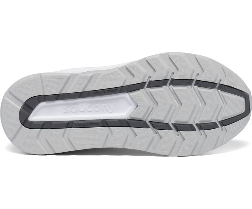 Women's Saucony Echelon Walker 3 in White, outsole view.
