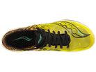 Women's Saucony Endorphin Cheetah. Cheetah upper. White midsole. Top view.