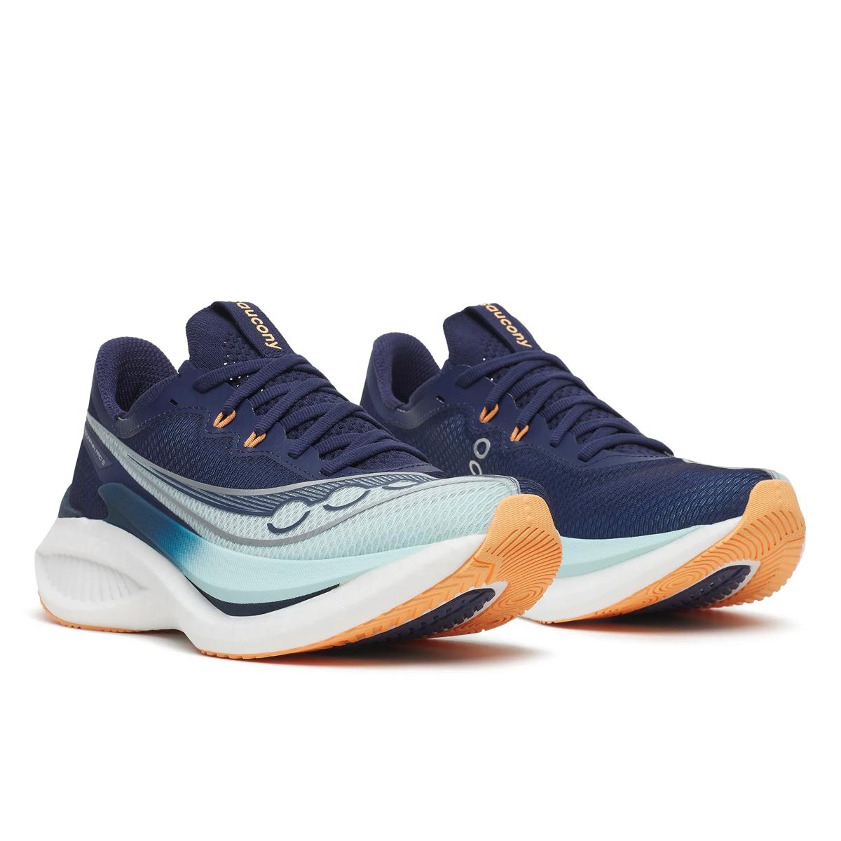Women's Saucony Endorphin Pro 5. Spa/Naval. Lateral view.