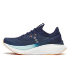 Women's Saucony Endorphin Pro 5. Spa/Naval. Medial view.