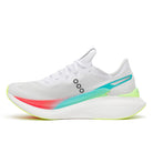 Women's Saucony Endorphin Pro 5. White/Multi. Medial view.