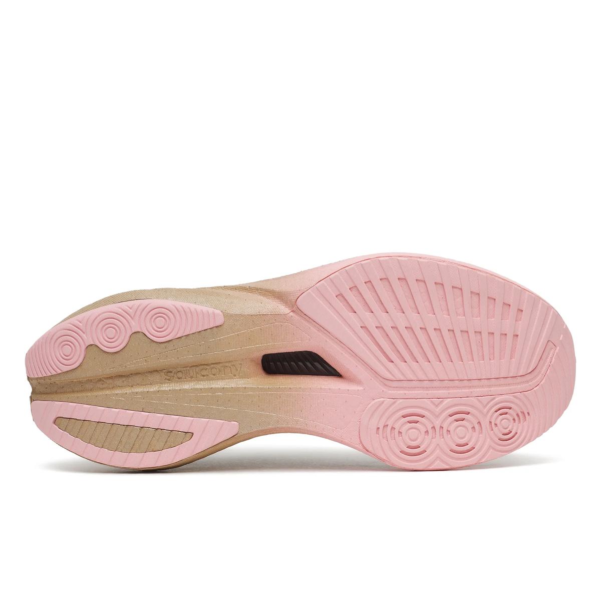 Women's Saucony Endorphin Speed 5. Torte/Aureate. Outsole view.