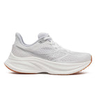 Women's Saucony Endorphin Speed 5. White/Gum. Lateral view.