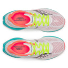 Women's Saucony Endorphin Speed 5 in White/Mutant, top view